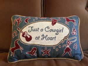 cowgirl pillow
